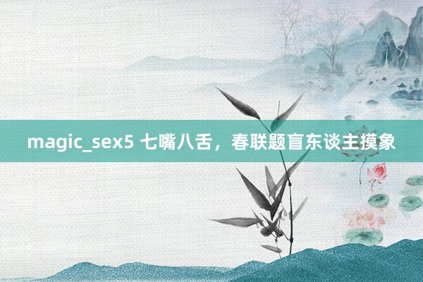 magic_sex5 七嘴八舌，春联题盲东谈主摸象