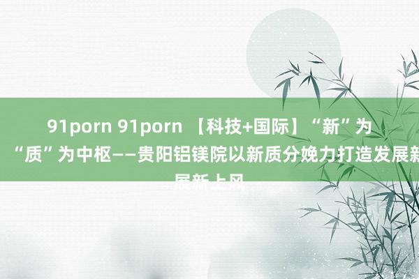 91porn 91porn 【科技+国际】“新”为引颈，“质”为中枢——贵阳铝镁院以新质分娩力打造发展新上风