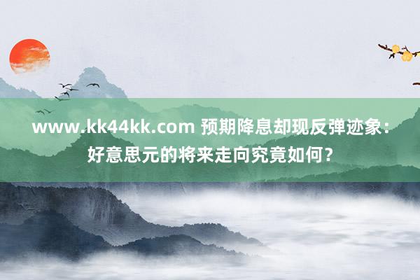 www.kk44kk.com 预期降息却现反弹迹象：好意思元的将来走向究竟如何？