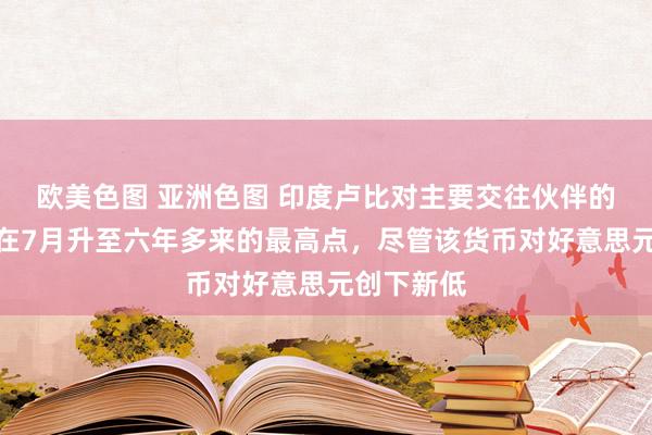 欧美色图 亚洲色图 印度卢比对主要交往伙伴的价值预备在7月升至六年多来的最高点，尽管该货币对好意思元创下新低