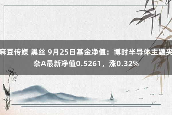 麻豆传媒 黑丝 9月25日基金净值：博时半导体主题夹杂A最新净值0.5261，涨0.32%