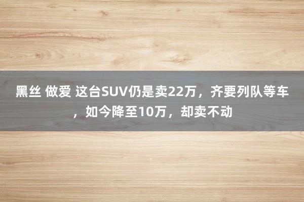 黑丝 做爱 这台SUV仍是卖22万，齐要列队等车，如今降至10万，却卖不动