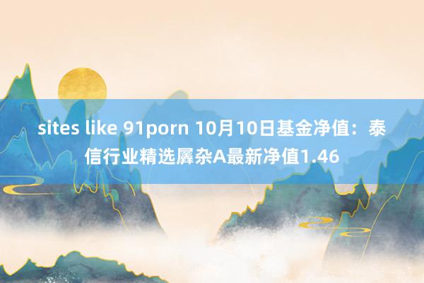 sites like 91porn 10月10日基金净值：泰信行业精选羼杂A最新净值1.46