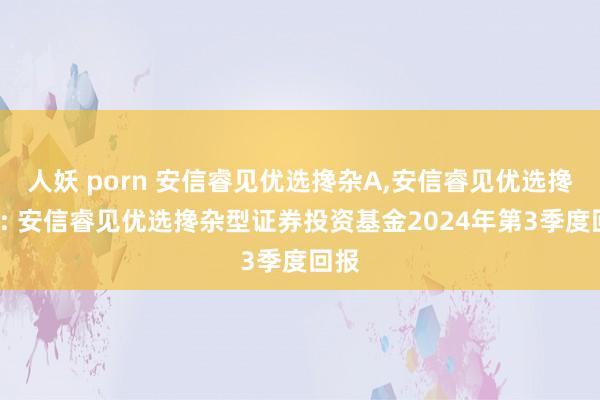 人妖 porn 安信睿见优选搀杂A，安信睿见优选搀杂C: 安信睿见优选搀杂型证券投资基金2024年第3季度回报