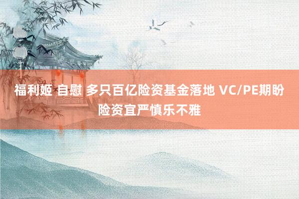 福利姬 自慰 多只百亿险资基金落地 VC/PE期盼险资宜严慎乐不雅