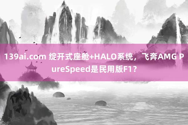 139ai.com 绽开式座舱+HALO系统，飞奔AMG PureSpeed是民用版F1？