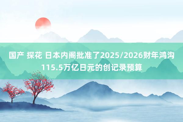 国产 探花 日本内阁批准了2025/2026财年鸿沟115.5万亿日元的创记录预算