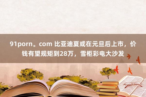 91porn。com 比亚迪夏或在元旦后上市，价钱有望规矩到28万，雪柜彩电大沙发