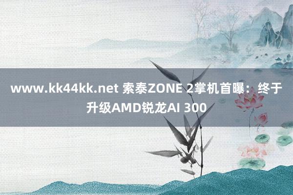 www.kk44kk.net 索泰ZONE 2掌机首曝：终于升级AMD锐龙AI 300