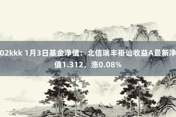 02kkk 1月3日基金净值：北信瑞丰褂讪收益A最新净值1.312，涨0.08%