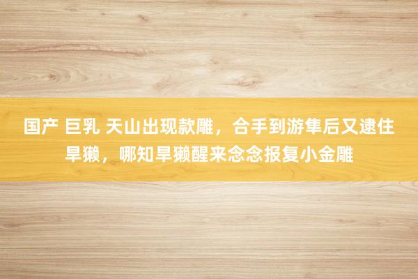 国产 巨乳 天山出现款雕，合手到游隼后又逮住旱獭，哪知旱獭醒来念念报复小金雕