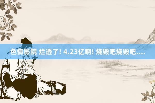 色情影院 烂透了! 4.23亿啊! 烧毁吧烧毁吧....