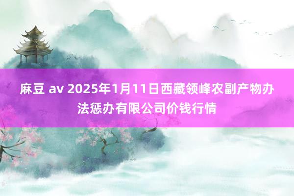 麻豆 av 2025年1月11日西藏领峰农副产物办法惩办有限公司价钱行情